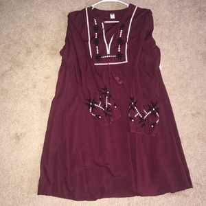 OLD NAVY burgundy dress
